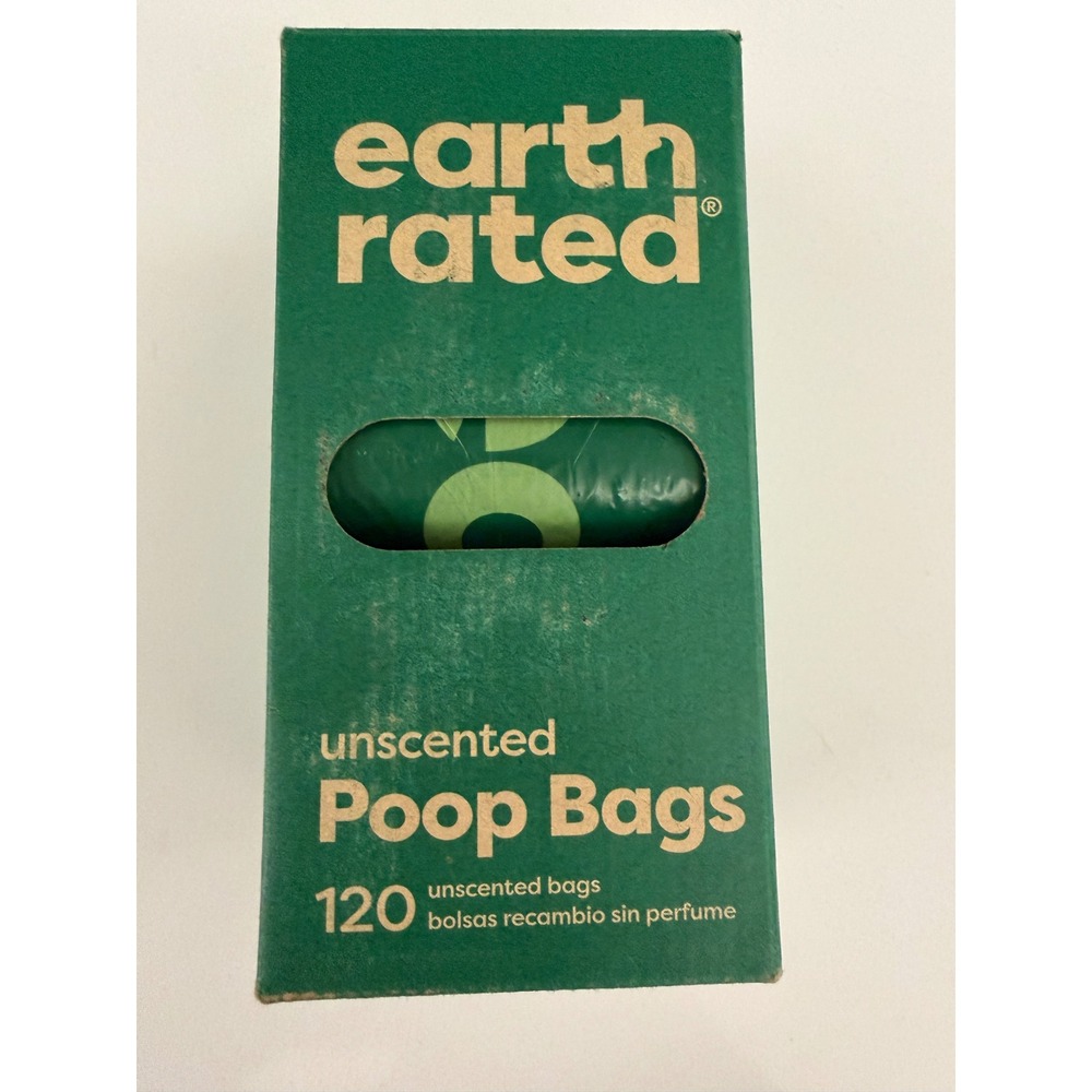 Earth Rated Unscented Dog Poop Bags 120 Count 8 Refill Rolls Green 9x13 Inch